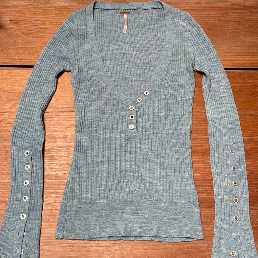 Free People wool blend Henley